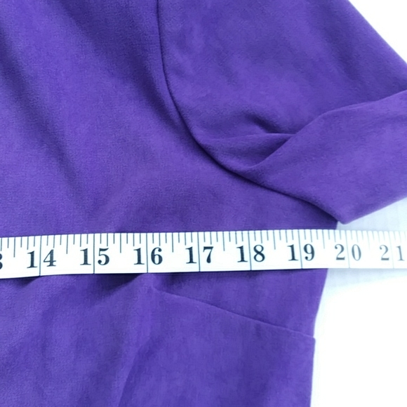 NEW Jessica Howard Pleated Cropped Zip Up Blazer Jacket 12P Purple - Picture 15 of 16